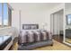 Cozy bedroom with plush rug, stylish decor, and ample natural light with closet at 215 Piedmont Ne Ave # 1110, Atlanta, GA 30308
