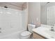 Well-lit bathroom with shower-tub combo, functional layout, and modern fixtures at 4310 Wellbrook Ct, Douglasville, GA 30135