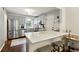 Modern kitchen with stainless steel appliances, white countertops, and a breakfast bar with seating at 1226 Haven Brook Ne Way, Brookhaven, GA 30319