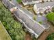 An aerial view of townhomes with lush landscaping and well-maintained community streets at 1902 Glen Ivy, Marietta, GA 30062
