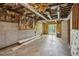 Spacious unfinished basement with exposed ceiling and ductwork, and a walkout to the backyard at 4284 Windy Gap Nw Ct, Kennesaw, GA 30144