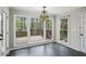 Dining area with large windows overlooking a deck at 4284 Windy Gap Nw Ct, Kennesaw, GA 30144