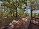 Backyard features a deck overlooking a large yard with trees and shade at 5130 English Dr, Cumming, GA 30041