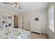 Relax in this cozy bedroom offering a ceiling fan, carpet flooring, and ample closet space at 2125 Fairfax Dr, Alpharetta, GA 30009