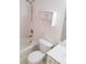 Bathroom with shower, toilet, sink and cabinet at 528 Lantern Wood Dr, Scottdale, GA 30079