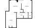 Simplified floor plan view with living room, kitchen, bedroom and bath outlined at 860 Peachtree Ne St # 1010, Atlanta, GA 30308
