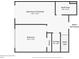 Basement floor plan with finished basement, full bathroom, bedroom, and storage space at 1960 Dakota Nw Dr, Acworth, GA 30101