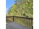 Outdoor wooden deck features a wood railing system with views of mature tree coverage at 1960 Dakota Nw Dr, Acworth, GA 30101
