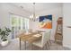 Bright dining area featuring modern lighting and outdoor access with a charming patio at 1960 Dakota Nw Dr, Acworth, GA 30101