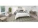Modern bedroom with a large window, neutral colors, and stylish furnishings at 7470 Princeton Trce, Sandy Springs, GA 30328