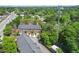 Beautiful aerial view of townhomes surrounded by lush greenery, trees, and a cell tower at 1561 Mosaic Way, Smyrna, GA 30080