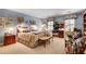 Cozy main bedroom with blue walls, plush bedding, and classic decor at 1826 Bedfordshire Ct, Decatur, GA 30033