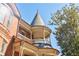 Exterior view of the turret, a beautiful architectural detail at 3593 Hemphill St, Atlanta, GA 30337