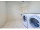 Bright laundry room with modern machines and tile floors at 3593 Hemphill St, Atlanta, GA 30337