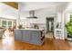 Spacious kitchen with island, stainless steel appliances and hardwood floors, perfect for cooking at 2590 Hawthorne Ne Pl, Atlanta, GA 30345