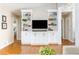 Bright living space with custom built-ins offering plenty of storage and display options at 2590 Hawthorne Ne Pl, Atlanta, GA 30345