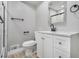 Renovated bathroom with modern fixtures, vanity, and shower at 2806 Chaucer Sw Dr, Atlanta, GA 30311