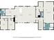 Detailed floor plan of the home showcasing the layout of the kitchen, bedrooms, and living areas at 2806 Chaucer Sw Dr, Atlanta, GA 30311
