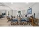 Bright living room featuring recessed lighting, modern furniture, and a stylish geometric rug at 2806 Chaucer Sw Dr, Atlanta, GA 30311