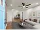 Living area showcasing contemporary decor and a seamless flow into the dining space at 3460 Fairlane Dr, Atlanta, GA 30331