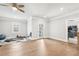 Spacious bonus room with hardwood floors and a glass door leading to the outside at 4025 Connolly Ct, Roswell, GA 30075