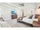 Elegant main bedroom with tray ceilings, plantation shutters, and a relaxing sitting area at 4025 Connolly Ct, Roswell, GA 30075