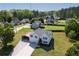 Beautiful aerial view of home featuring its well-manicured yard and the extra car parking area at 195 Woodbridge Dr, Dallas, GA 30157