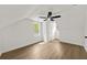 Bedroom with wood flooring, white walls, a ceiling fan and a window at 1282 Eastridge Sw Rd, Atlanta, GA 30311