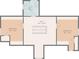 Floor plan of the second floor layout, with bedrooms, bathroom, and hall labeled at 1282 Eastridge Sw Rd, Atlanta, GA 30311