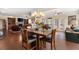The dining area seamlessly connects to a living room, perfect for entertaining at 4538 Sterling Pointe Nw Dr, Kennesaw, GA 30152