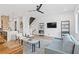 Open concept living room with hardwood floors, ceiling fan, and stylish furnishings at 2424 Memorial Se Dr # 3, Atlanta, GA 30317
