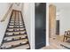 Modern staircase with wooden steps and stylish interior design elements at 2424 Memorial Se Dr # 3, Atlanta, GA 30317