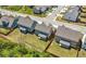 Aerial view of homes showing landscaping and community layout at 2770 Westgate Park Dr, Loganville, GA 30052