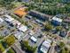 Aerial view of Woodstock area with commercial buildings, parking lots, and green spaces at 815 Paden St, Woodstock, GA 30188