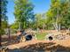 Explore the natural playground with tunnel, climbing structures, and green space at 815 Paden St, Woodstock, GA 30188