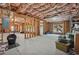 Unfinished basement featuring insulated ceiling, exposed beams, and concrete floor ready to be personalized at 1754 Water Springs Way, Dacula, GA 30019