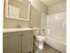 A bathroom featuring updated fixtures, including a tub and vanity at 927 Pine Oak Trl, Austell, GA 30168