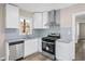 Updated kitchen with stainless steel appliances, white cabinets, and modern backsplash at 1700 John Calvin Ave, Atlanta, GA 30337