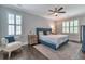 Inviting bedroom featuring plantation shutters, ceiling fan, and an accent chair for added comfort at 60 Spence Se Ave, Atlanta, GA 30317