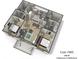 Detailed 3D floor plan showcasing unit #905, featuring 2 bedrooms, 2 bathrooms, and 1,158 square feet at 250 Pharr Ne Rd # 905, Atlanta, GA 30305