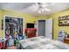 Bedroom featuring a ceiling fan and view of the closet at 285 Willow Shoals Dr, Covington, GA 30016