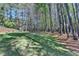 Large grassy backyard surrounded by mature trees, offering privacy and a peaceful outdoor space at 4505 Whitestone Way, Suwanee, GA 30024