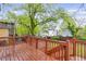 Wide wooden deck with railing overlooking large backyard at 926 Welch Sw St, Atlanta, GA 30310