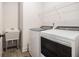 Laundry room with large washer and dryer, utility sink, and wire shelf at 1195 Awenasa Dr, Villa Rica, GA 30180