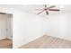Bright bedroom with a ceiling fan and modern wood-look flooring at 383 6Th Ne St # 4, Atlanta, GA 30308