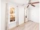 Bedroom features two windows, light wood floors, neutral paint and lots of natural light at 383 6Th Ne St # 4, Atlanta, GA 30308