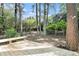 Wooden deck with views of a shady backyard with mature trees and partial fencing at 2480 Warwick Ne Cir, Atlanta, GA 30345