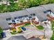 Aerial view of townhome community with well-maintained landscaping and parking at 4992 Meadow Ln, Marietta, GA 30068