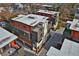 Birds eye view of townhomes with private balconies and individual garages at 504 Rankin Ne St # 4, Atlanta, GA 30308