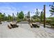 Serene community park with picnic areas, stone benches and string lights at 504 Rankin Ne St # 4, Atlanta, GA 30308
